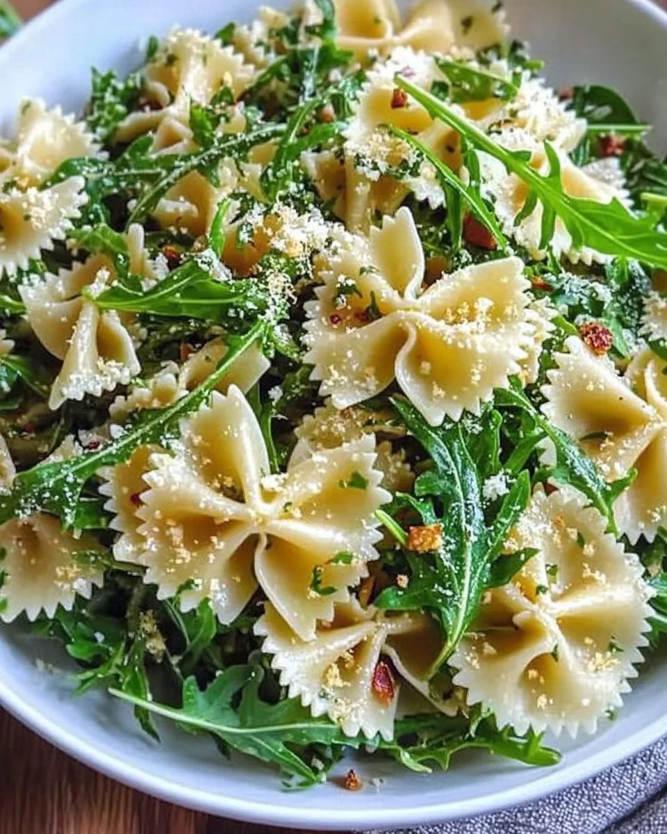 Lemon Arugula Pasta Salad