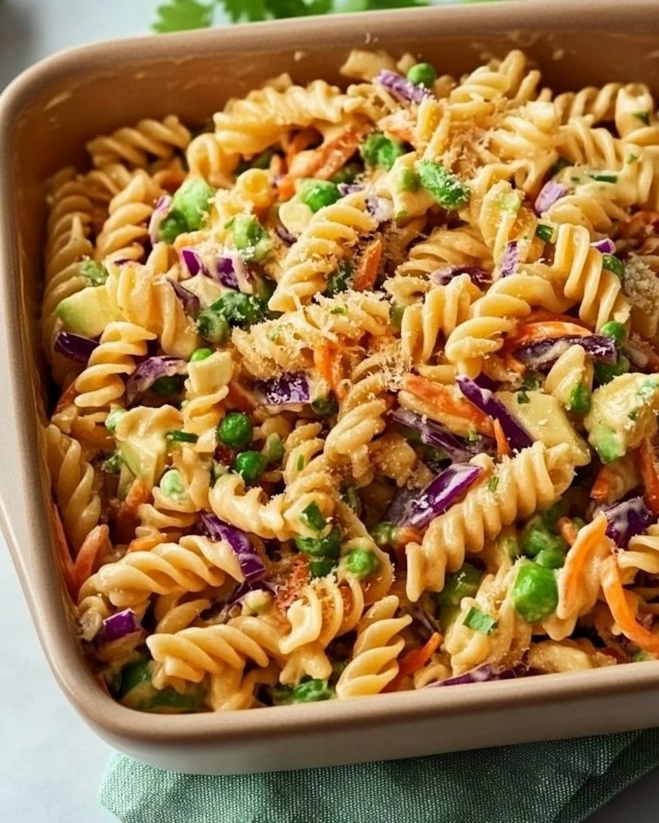 Quick High Protein Asian Pasta Salad