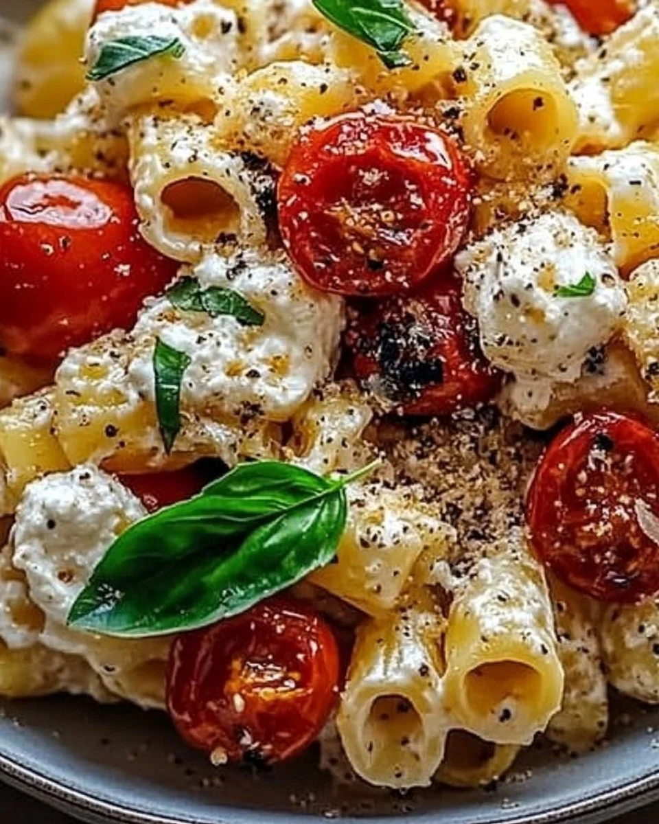 Roasted Tomato and Garlic Ricotta Pasta