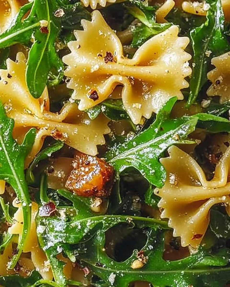 Tangy Lemon Arugula Pasta Salad